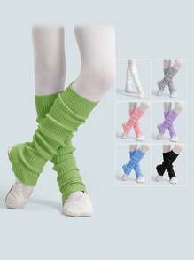 1 双芭蕾女孩小众甜美可爱绒毛针织腿套，宽松秋季配饰