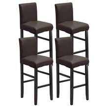 1/4/6pcs Bar Stool Covers, Waterproof Seat Cushion Covers, PU Leather Chair Seat Covers, Removable & Washable Dining Chair Protectors, Back Cover Bar Stool Covers, Stretch Waterproof PU Bar Stool Anti-Slip Covers Removable, Elastic High Chair Covers - Multicolor - View 16