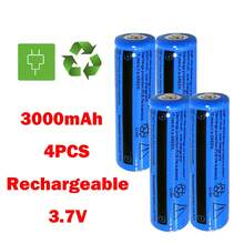 2/4pcs 18650 Rechargeable Battery 3000mAh Large Capacity 3.7Volt Li-Ion Battery 18650 Batteries For Flashlight Headlamp Button Top, - 18650電池 - 查看 7