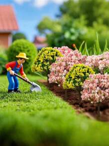 4pcs Artificial Model Trees, Miniature Tree Scene KitSimulated Plants, Garden Micro Landscape Decor, Bright PVC Artificial Green Decoration, Suitable For Aquarium, Fairy Garden And Glass Container, Colorful And Realistic Leaf Design