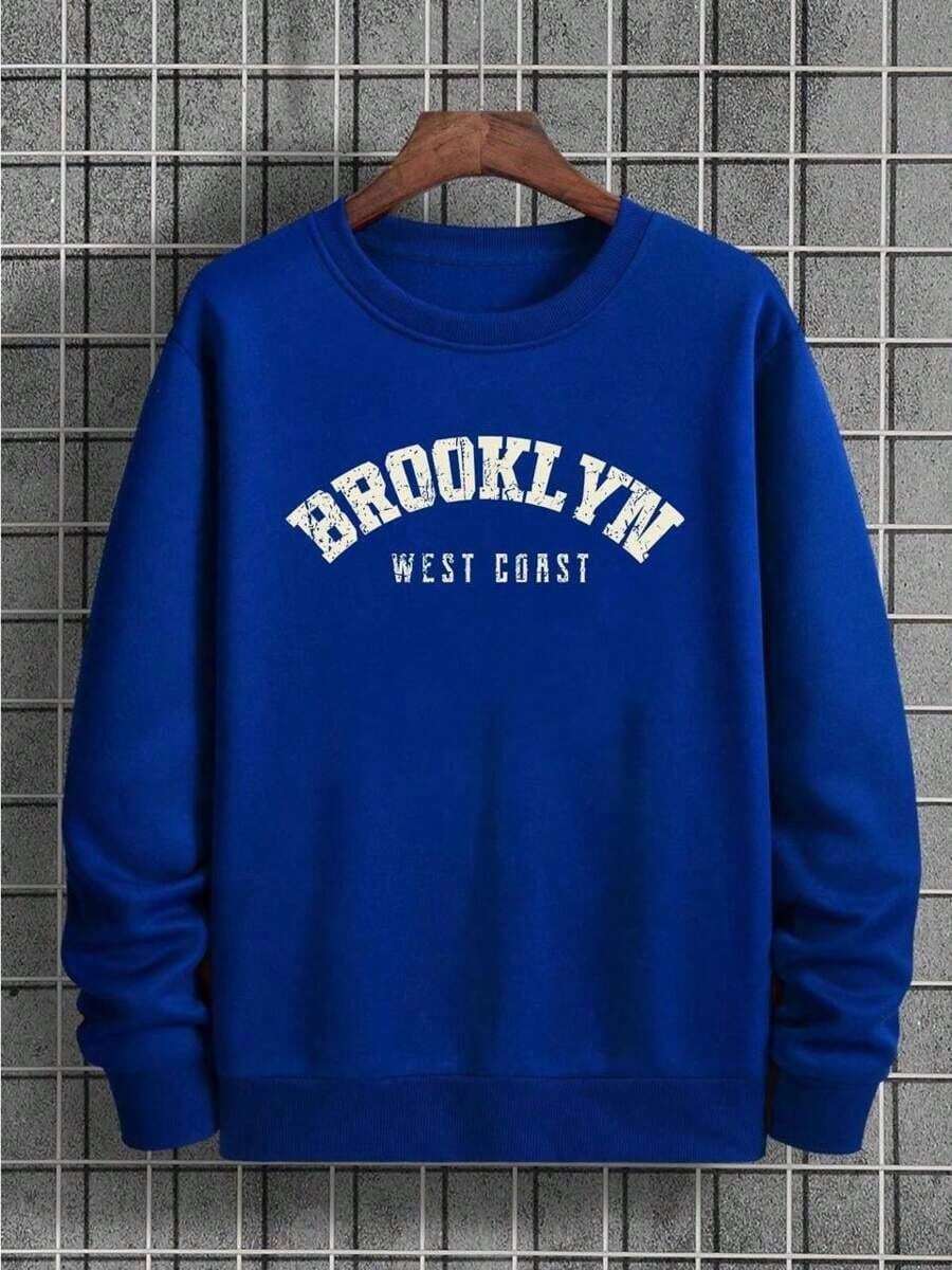 Moletom Masculino Gola Redonda Brooklin Casaco Flanelado Premium Algodão