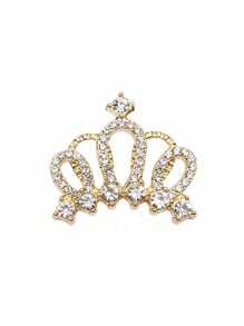 10pcs 0.98x0.95 Inch / 2.49x2.41 Cm Rhinestone Crown Design Charms, Craft Supplies DIY Handmade Party Jewelry Decorations