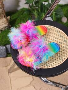 1 双儿童夏季鞋，时尚经典花卉图案，编织交叉，松紧带舒适百搭平底凉鞋，适合各种场合