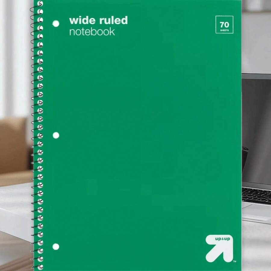Wide Ruled 1 Subject Flexible Plastic Cover Notebook - Up&Up - 黃色 - 查看 1