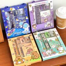 1 Set New Cartoon Cute Stationery Set, Stationery Gift Set, Suitable For Girls And Boys, Surprise Stationery Gift Box, Cute And Practical, Suitable For Gifts