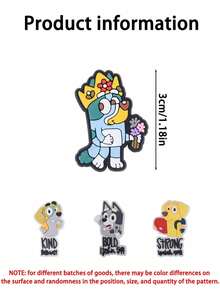 16 Stück/Set Blueys Familie und Freunde süße Schuh Accessoires DIY Clogs Sandalen Accessoires abnehmbare Kawaii Bingo Hund süße Coco Rusty Muffin Schuh Accessoires Party Geschenke Gastgeschenke Party Dekorative Accessoires Stiefel Accessoires Hochzeitsschuhe für Braut Absätze