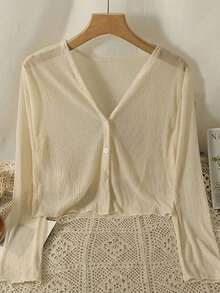 1 件女式轻薄披肩罩衫，夏季薄款罩衫，非常适合搭配吊带背心裙 - A - 查看 9