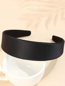 1件/5件套简约布艺发饰收纳包，日常发饰整理，DIY手工材料，发夹，发带，黑色全包布，适合日常佩戴，用途广泛，发箍，女孩，发圈，女士发带，头饰发箍 - 黑色 - 查看 2