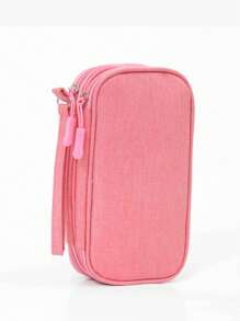 1 حقيبة تخزين صلبة أحادية اللون من EVA للسماعات والكابلات البيانات والشاحن وبنك الطاقة، صندوق مستطيل، ضروريات السفر للرجال والنساء، حقيبة منظم لإكسسوارات إلكترونية لتنظيم كابل USB والسماعات والأقلام وبنك الطاقة وعناصر طقم السفر الوظيفي الأخرى، صندوق شاحن. هدية للمرأة، هدية للرجل.