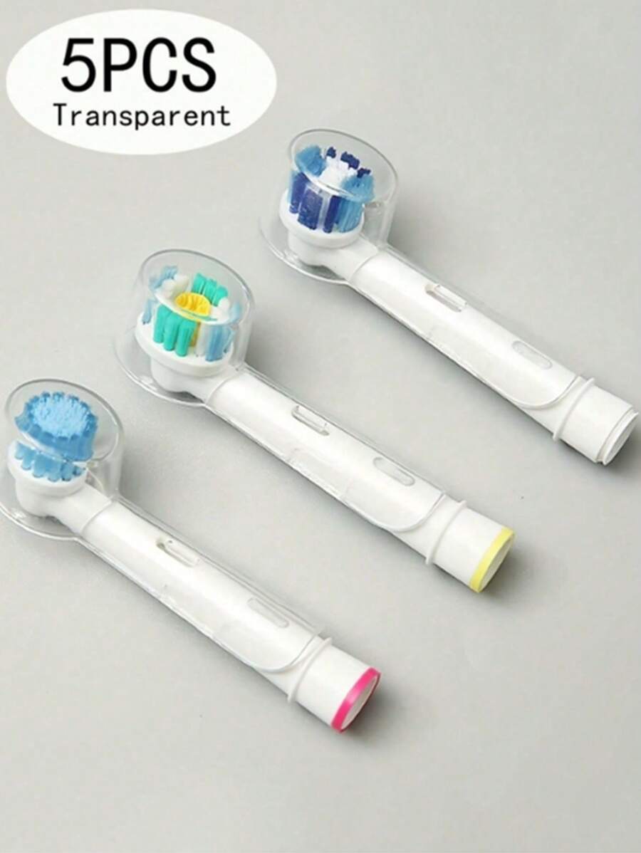 1/5/10pcs Electric Toothbrush Head Covers Dust Cover Toothbrush Cover Protective Sleeve Toothbrush Cap Reusable Toothbrush Head Covers To Keep Dust Away Dual Clean Trizon Pulsonic SR 12A 18A Replacement Brush Heads For Travel Camping Family School Cleaning Supplies Cleaning Tool Household Gadgets(Transparent)