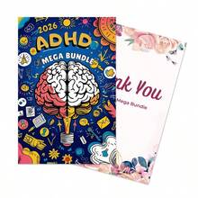 2026年多动症患者专注力及效率提升计划本：任务管理中心，采用颜色编码分区，分别用于记录电话、邮件、待办事项、预约等。减少压力。A5尺寸，带封面，螺旋装订，300页。 - 彩色 - 查看 5