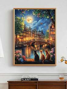 5D DIY Diamond Painting Kit, Landscape Diamond Painting, Adult Beginner 5D Full Round Diamond Embroidery Crystal Mosaic Handicraft, Comes With A Set Of Tools, Suitable For Home Wall Decoration, Thanksgiving Christmas Gift For Family And Friends - Multicolor - View 2
