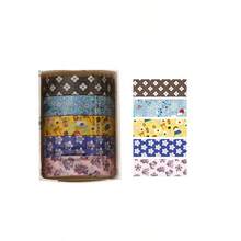 5 卷花卉印花和纸胶带，适用于 DIY、装饰、礼品包装、剪贴簿、规划师、派对装饰、学校用品、返校 - 彩色 - 查看 10