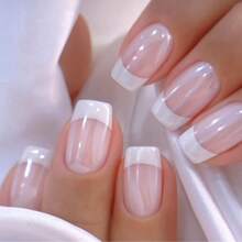 1 pièce/2 pièces/3 pièces 20 ongles Retour à l'école Été Rose Paillettes Ligne Gel Autocollant Patch Demi-Cuisson Lampe UV Gel Autocollant Ongles Pleine Couverture, Convient pour les fournitures d'ongles d'utilisation personnelle à domicile pour les femmes