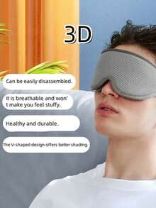 1pc New 3D Eye Mask, Sleep Blackout Uncompressed Eye Socket Adjustable Unisex All Season Home Use