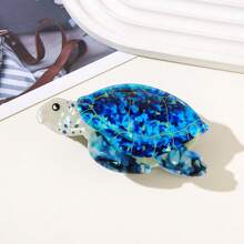 1pc Ocean Series Elegant Turtle Hair Clip, Fashionable Animal Shark Hair Accessory, Suitable For Daily Wear Hair Accessories Women Claw Clip