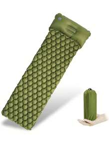 露营充气床垫睡垫超轻紧凑型露营垫睡垫带枕头充气沙发气垫 - 彩色 - 查看 1