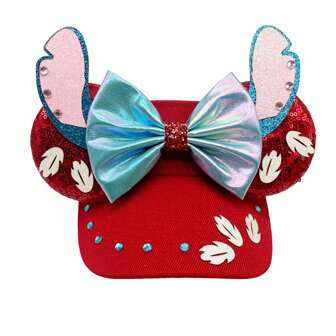 Disney Chapeau de décoration Stitch, chapeau de fête fleur et feuille hawaïenne, chapeau Ratatouille, chapeau coquille Moana, casquette visière souris fromage, casquette de baseball nœud à gland Moana, casquette visière de décoration de parc d'attractions, couvre-chef de personnage cosplay