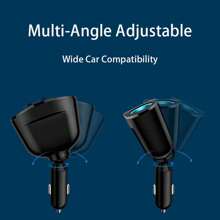 1 Peça Carregador Veicular Hub 5 em 1, Carregador Veicular Tipo C com Exibição Digital, Carregamento Rápido QC3.0, Adaptador Multifuncional de Isqueiro Veicular para Expansão de Carregador Veicular, Adequado para Uso Diário, Viagens Longas, Carregamento Durante a Condução, Acessórios Automotivos