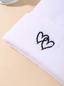 3 件 Baby Love 刺绣冬季厚针织帽，可爱的帽子适合男婴和女婴，带有双绒球设计。圣诞节/感恩节礼物 - 彩色 - 查看 2