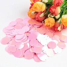 Lantejoulas redondas de 1,5 cm (15 mm) com furo lateral – Paillettes de cores misturadas AB para joias DIY, costura, decoração de vestidos (20 g, 210 unidades)