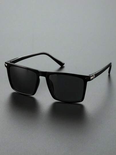 1 Kính thời trang vuông nhựa cho nam dùng khi đi du lịch ngoài trời, tiệc bãi biển, leo núi, dạo phố, phụ kiện đi biển nhiệt đới