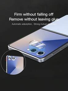 2pcs Screen Protector Compatible With Samsung Galaxy Z Flip 7 (Not For Z FE) (Front Screen Only) And [2pcs] Galaxy Z Flip7 Camera Lens Tempered Glass Protector. 9H Hardness. Bubble-Free. Easy To Install. - Clear - View 3