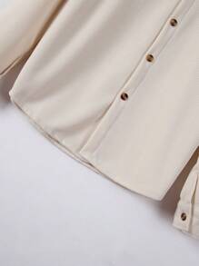 2 件男士休闲纯色衬衫，带双口袋和领子 + 裤子套装，轻便运动度假装，春秋季