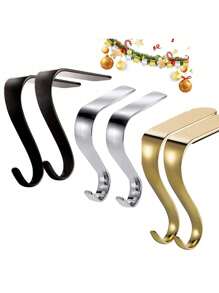 Crochets de suspension de Noël, crochets de décoration de Noël, crochets pour sapin de Noël, petits crochets en métal pour ornements, crochets en forme de S pour décoration de Noël, décoration de scène, décoration de chambre, décoration de maison, décoration de fête de Noël, décorations de Noël