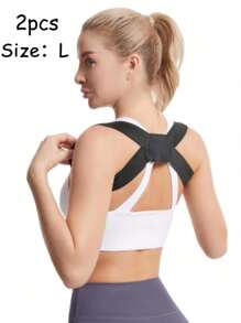 Corrector de postura ajustable para mujeres y hombres, soporte de postura invisible para adultos, cinta de soporte para la espalda y los hombros para mejorar la postura, soporte para la espalda y el pecho, cinta moldeadora del Body, unicolor de poliéster, accesorios de sujetador, sin batería requerida
