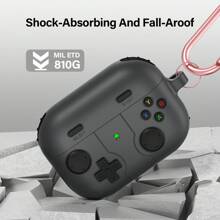 兼容 4/3 Pro 2/3 游戏机造型硅胶耳机保护套 - 黑色 - 查看 11