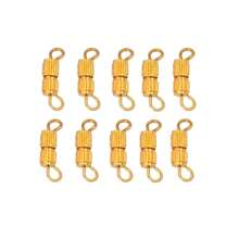 20 piezas de broche de rosca con textura de cobre con 9 anillos, accesorios DIY para pulseras y collares