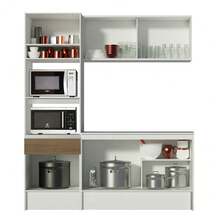 Complete Modular Kitchen Madesa 180cm Diamond Color White/Brown 86 - White and Brown - View 5