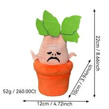 Warner Bros Harry Potter Mandrake Plush Toy Doll, Home Decor, Car Decoration, Bedroom, Sofa Plush Ornament, Children's Gift, Valentine's Day, Christmas, New Year's Plush Gift, Detachable Plush Doll - Multicolor - View 10