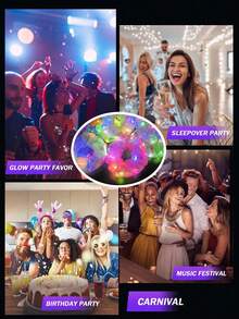 12/5 Pieces - Mermaid Led Luminous Large Tube Hair Band,Led Women's Hair Bundle - Hair Bundle, Light Up Hair Bundle, Colorful Yarn Hair Bundle Multi-Light Mode,Led Rave Hair Accessory Glow In The Dark Music Festival Rave Party Hair Accessory Give Gifts To Friends, Light Up Party Supplies, Makeup Party Thanksgiving Decoration Autumn Party Gift (Random Color)