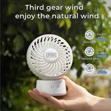 [Buy 1 Get 1 Free]Desktop Fan, Portable Handheld Fan, USB Rechargeable Silent Fan, Multi-Purpose Three-Speed Handheld Fan, Summer Cooling Supplies, Portable For Home Office And Outdoor Travel,Home Office Car Indoor And Outdoor Fan, Summer Silent Shaking Head Office Fan