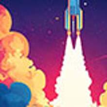 6pcs Rocket Pattern P5 Digital Version Pro Gaming Console Stickers, Dust-Proof And Wear-Resistant