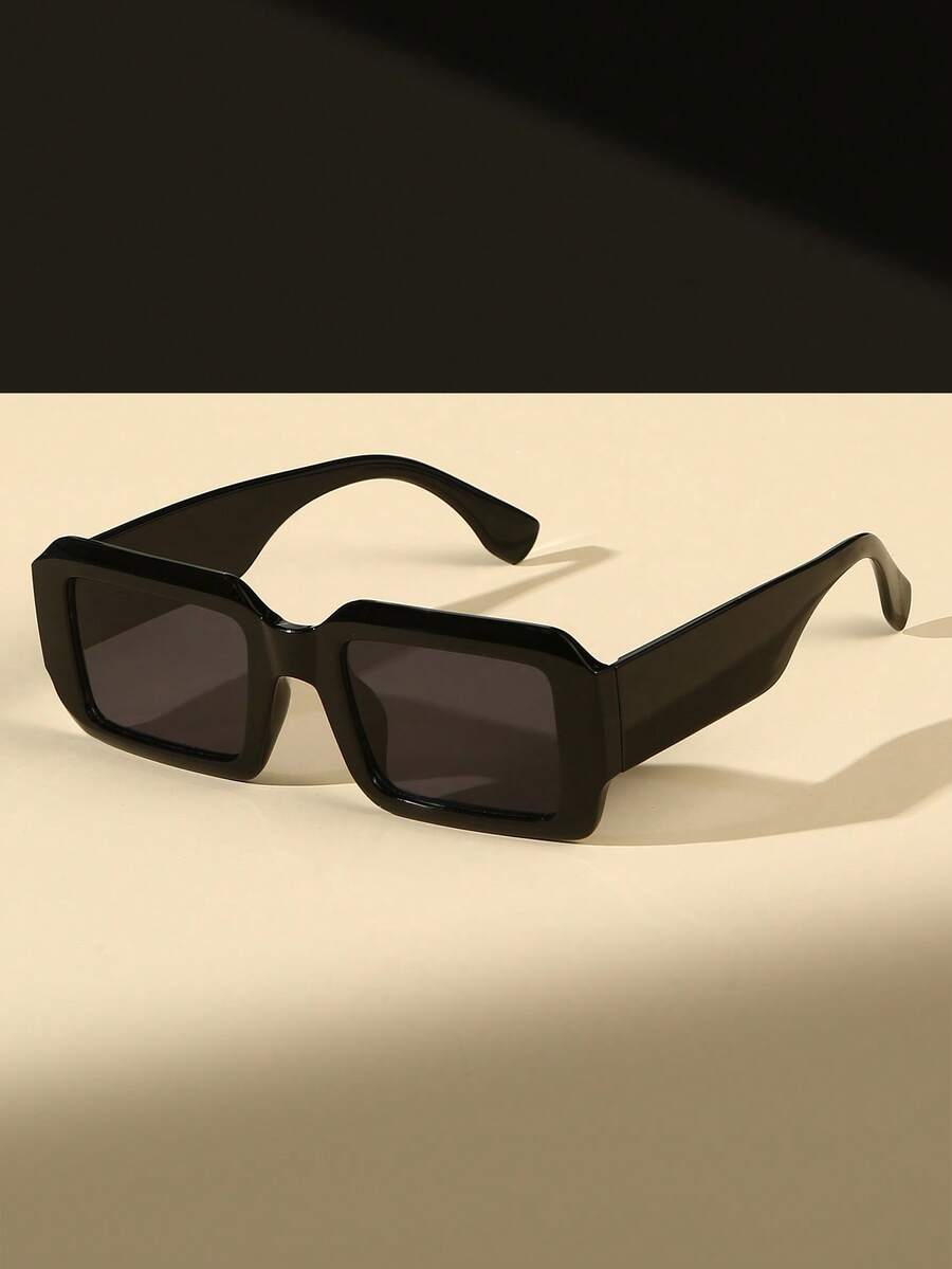 1 chiếc Kính thời trang nữ kiểu Âu Mỹ cỡ lớn, cá nhân hóa, phong cách Y2K, phù hợp cho chụp ảnh, lái xe, đi biển. Kính râm dễ thương, phụ kiện đi biển cho nữ, kính râm cơ bản, trang phục thu đông cho nữ, quần áo công sở, quà tặng thường ngày. - màu đen - Xem 1