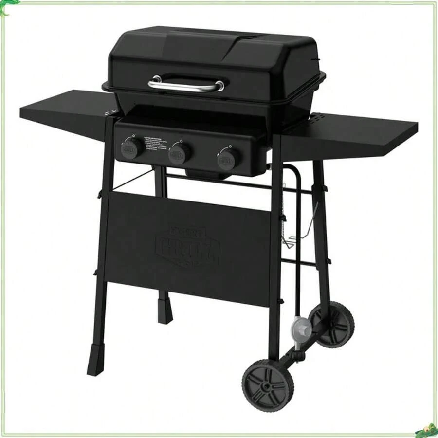 A Great Tool For Family Parties: A Three-Burner Propane Grill That Grills A Whole Chicken, Steak, And Vegetables At Once Without Tainting The Food - Black - View 1