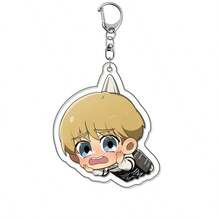 1PC/3pcs 2D Cartoon Bag Hanging Decoration Acrylic Key Chain Eren Yeager Mikasa Ackerman Armin Arlert Ackerman Cute Y2K Cartoon Pendant, Suitable For Shoulder Bags And Backpacks And Keys, The Perfect Gift For Fans, Cosplay Party Decoration Pendants Car Pendants Creative Anime Derivatives, Japanese Comic Pendants, Senior Anime Fans Collections, Otaku Series Gifts , Cheap Holiday Gifts