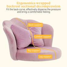 Dyhome Pink Valentine's Day Vanity Chair Butterfly Vanity Makeup Chair, Velvet Petal Desk Chair Upholstered Modern Tufted Home Office Chair With Back, Computer Chair 360°Swivel Task Chair, Height Adjustable Computer Task Chair For Bedroom Living Room, Valentine's Day Gift - 粉色 - 查看 8