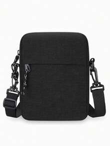 男士斜挎包单肩包方形包可调节肩带轻便旅行必备夏季徒步包户外通勤尼龙休闲纯色个性礼品男士礼物青少年手机包小背包小包