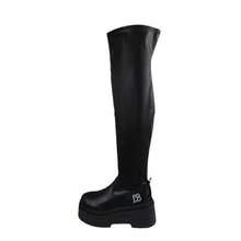 Women Mid-Calf Boots - 黑色短(無字母) - 查看 7