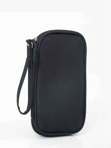 1 حقيبة تخزين صلبة أحادية اللون من EVA للسماعات والكابلات البيانات والشاحن وبنك الطاقة، صندوق مستطيل، ضروريات السفر للرجال والنساء، حقيبة منظم لإكسسوارات إلكترونية لتنظيم كابل USB والسماعات والأقلام وبنك الطاقة وعناصر طقم السفر الوظيفي الأخرى، صندوق شاحن. هدية للمرأة، هدية للرجل.