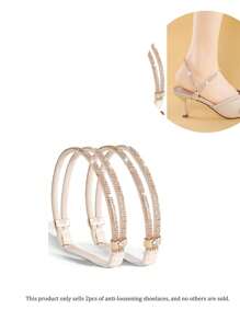 2条装优雅缎面鞋带 鞋子防掉带 高跟凉鞋防掉神器 固定安装无需系鞋带 固定鞋子免提设计 高跟凉鞋装饰 方便好用 适用于高跟鞋 包头鞋 方跟鞋 包头凉鞋防滑固定（使用方法请看视频） - 彩色 - 查看 13