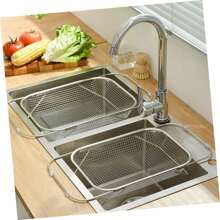 不锈钢细网过滤器和沥水篮，用于蔬菜过滤 - 厨房必备，过滤蔬菜