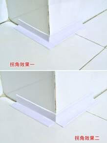 1 قطعة ملصق أرضية أبيض/شريط إغلاق/شريط إغلاق مقاوم للماء 1 لفة، شريط إغلاق مقاوم للماء من البي في سي، شريط لاصق زخرفي للحشو، شريط إغلاق للحشو، شريط لاصق لشقوق الحوض والموقد، شريط إغلاق للزوايا في المطبخ والحمام والحوض، حماية حافة الأرضية والجدران