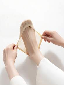 1 Pair Women's Thin Arch Support Cushion Socks, Seamless Non-Slip Breathable Moisture-Wicking Foot Pads, Suitable For High Heels And Flats - Multicolor - View 3