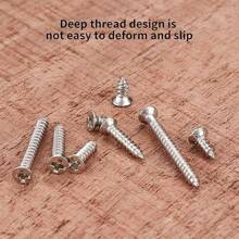 800pcs M2 Stainless Steel Flat Head Self-Tapping Screws Set, Locking Wood Screws Combination, Self-Tapping Woodworking Fasteners Screws, Suitable For Fixing Wood And Metal, 4/5/6/8/10/12/16/20mm