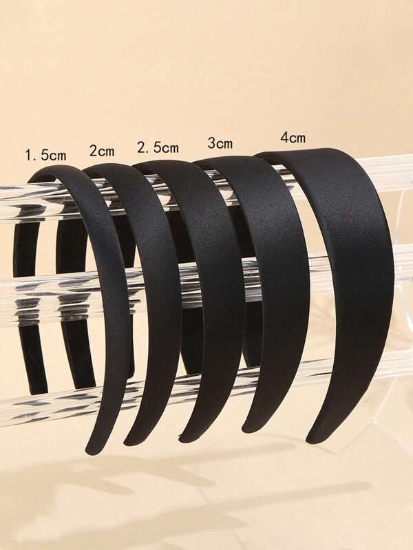 1pc/5pcs Simple Fabric, Day Broken Hair Finishing Artifact, DIY Handmade Materials, Hair Accessories, Headbands, Black All-Inclusive Fabrics, Suitable For Daily Outing, Versatile, Hair Hole Headwear, Girls, Hair Band, Hair Hoop